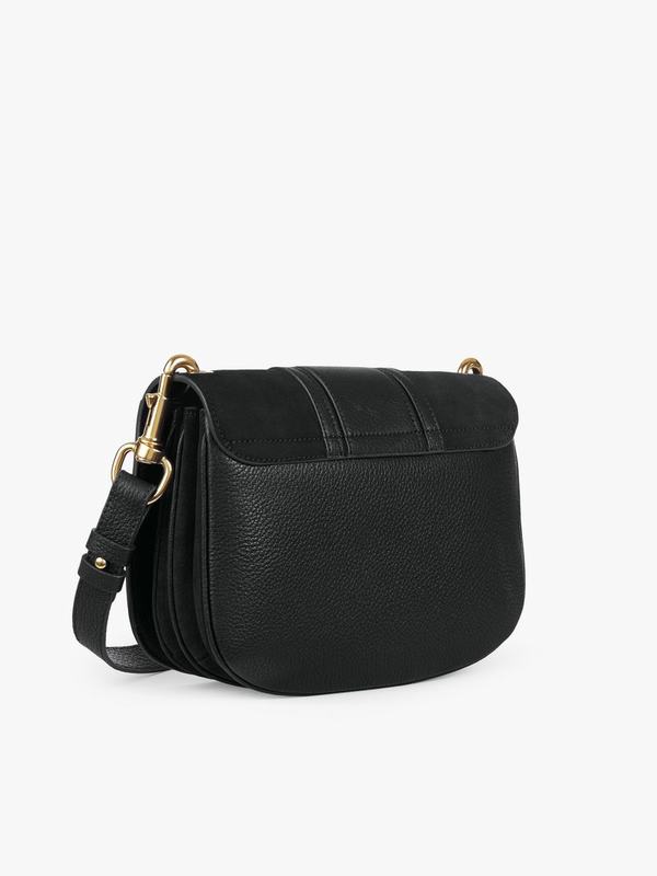 Chloé Bandolera Mujer Hana Negras Suede Cowhide DUYG48769